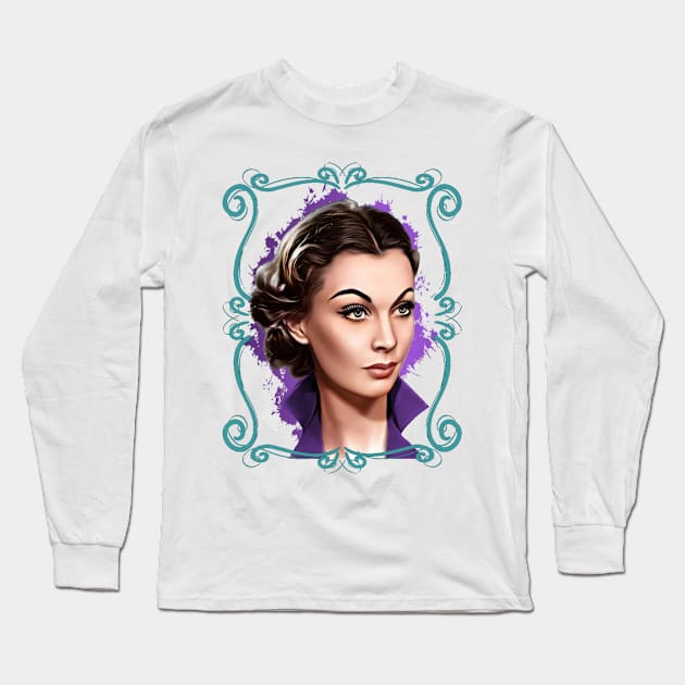 Vivien Leigh Long Sleeve T-Shirt by Zbornak Designs